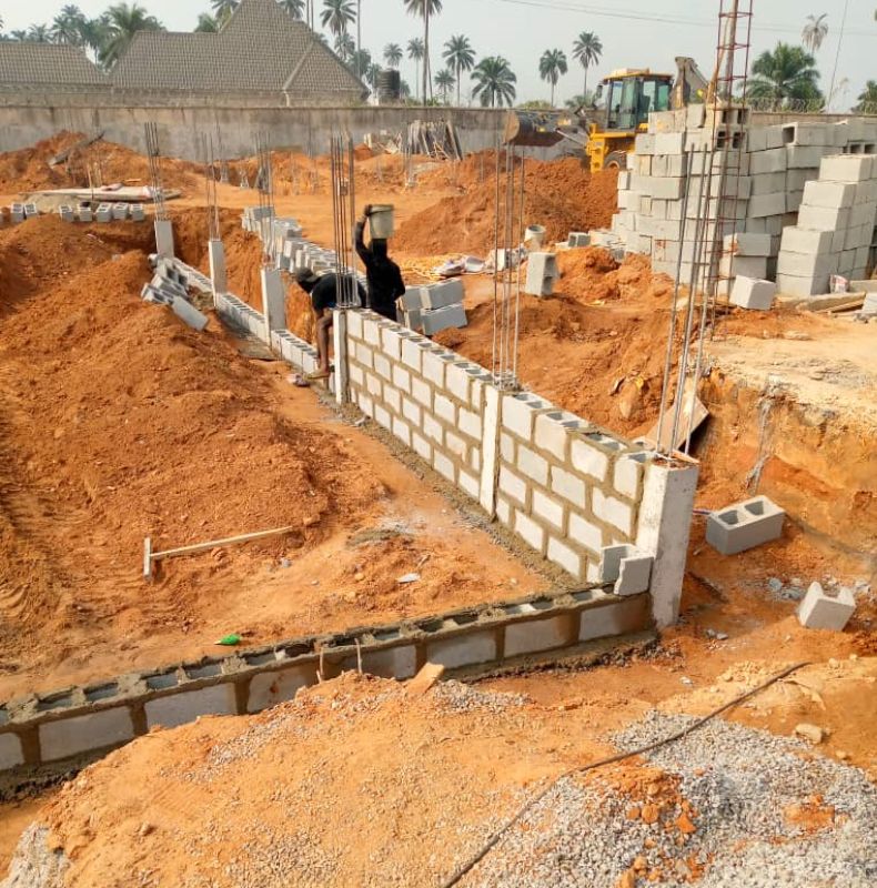 Foundation Casting and Building Erection